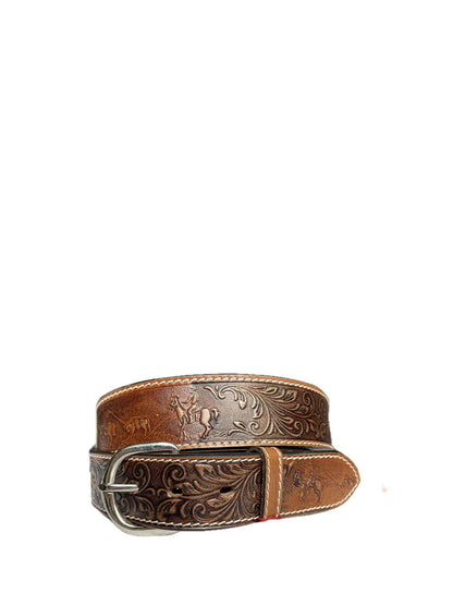 cattura del toro cucita EL CHARRO Cintura Unisex E501 Marrone