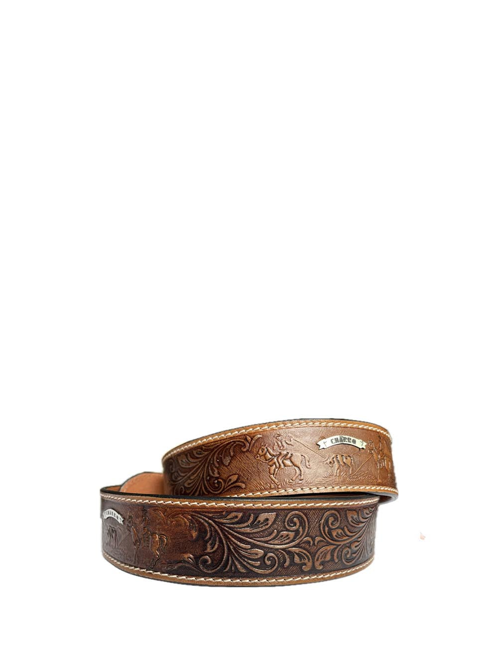 cattura del toro cucita EL CHARRO Cintura Unisex E501 Marrone