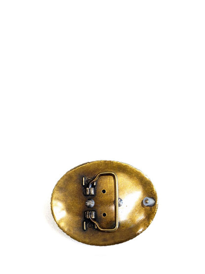 oro con pietra nera centrale EL CHARRO Fibbia Unisex F200b Oro