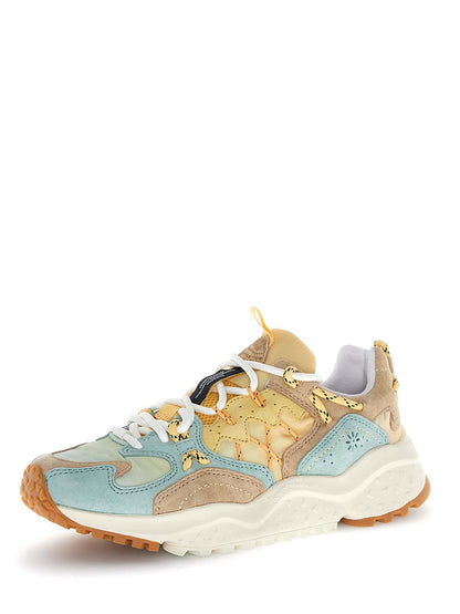 YAMABUSHI WOMAN Flower Mountain Sneaker Donna 2019510.05 Beige/Verde Acqua