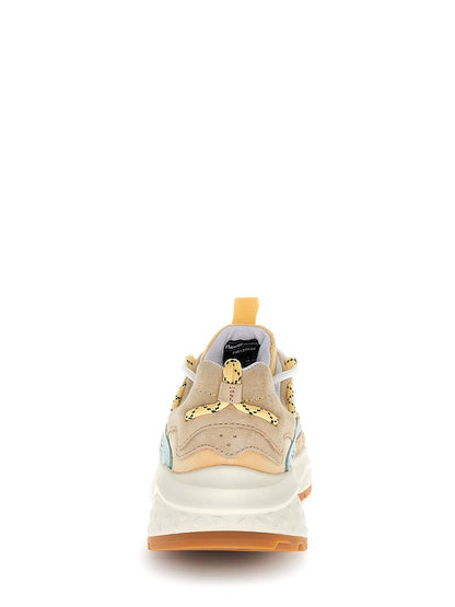 YAMABUSHI WOMAN Flower Mountain Sneaker Donna 2019510.05 Beige/Verde Acqua