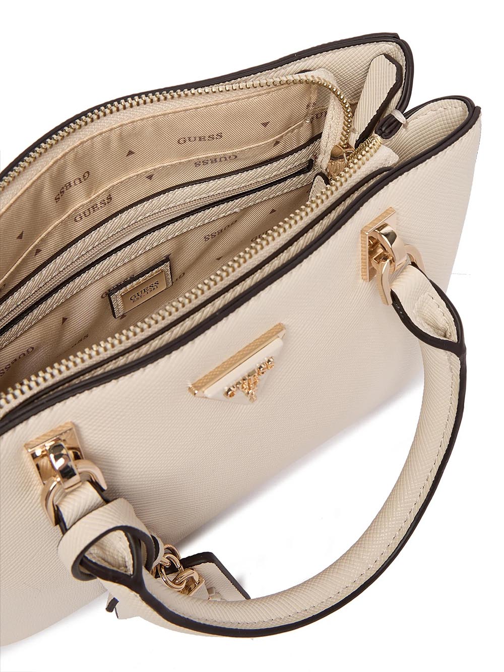 BRAMINA SMALL SATCHE Guess Borsa a Mano Donna Hwzg96 72050 Avorio
