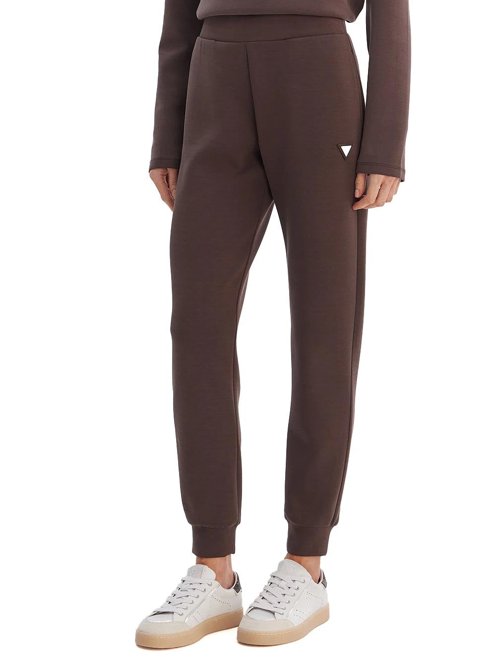 OLYMPE LONG PANTS Guess Pantalone Donna V4yb08 Kcay2 Marrone