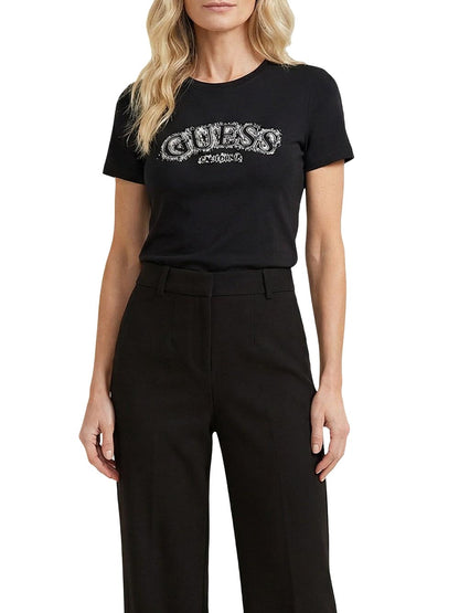 LEONA SS CN T-SHIRT Guess T-shirt Donna V6gi15 K2982 Nero