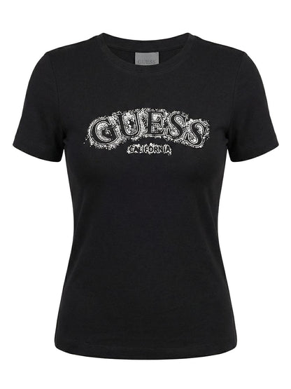 LEONA SS CN T-SHIRT Guess T-shirt Donna V6gi15 K2982 Nero