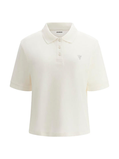 SILVY BOXY POLO SHIR Guess Polo Donna V6gp11 K3278 Panna