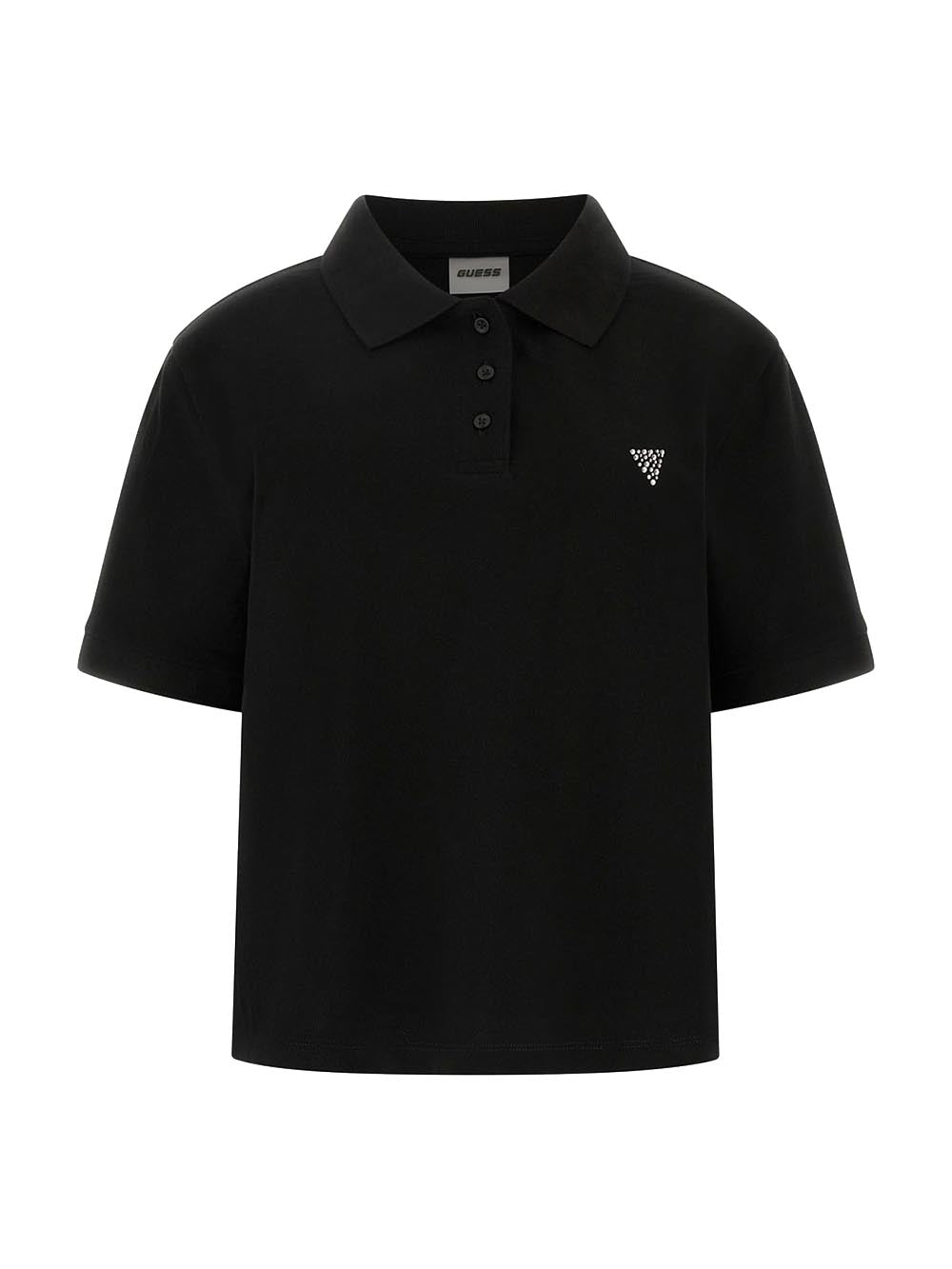 SILVY BOXY POLO SHIR Guess Polo Donna V6gp11 K3278 Nero