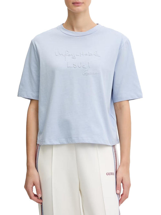 SOPHIE CN SS T-SHIRT Guess T-shirt Donna V6ri09 I3z14 Celeste