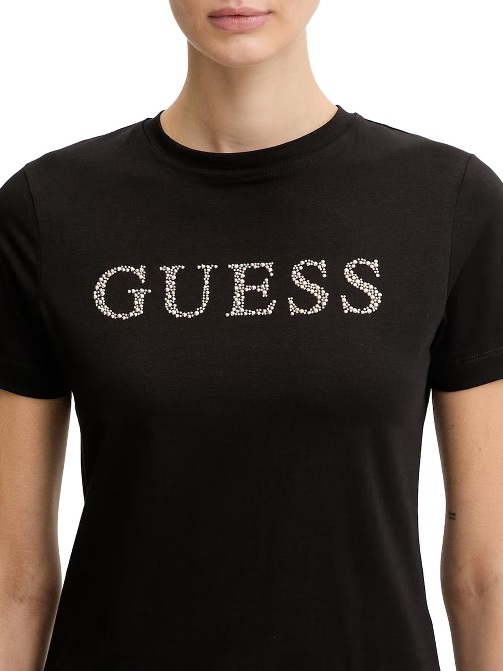 OCTAVIA RN SS T-SHIR Guess T-shirt Donna V6ri20 J1314 Nero