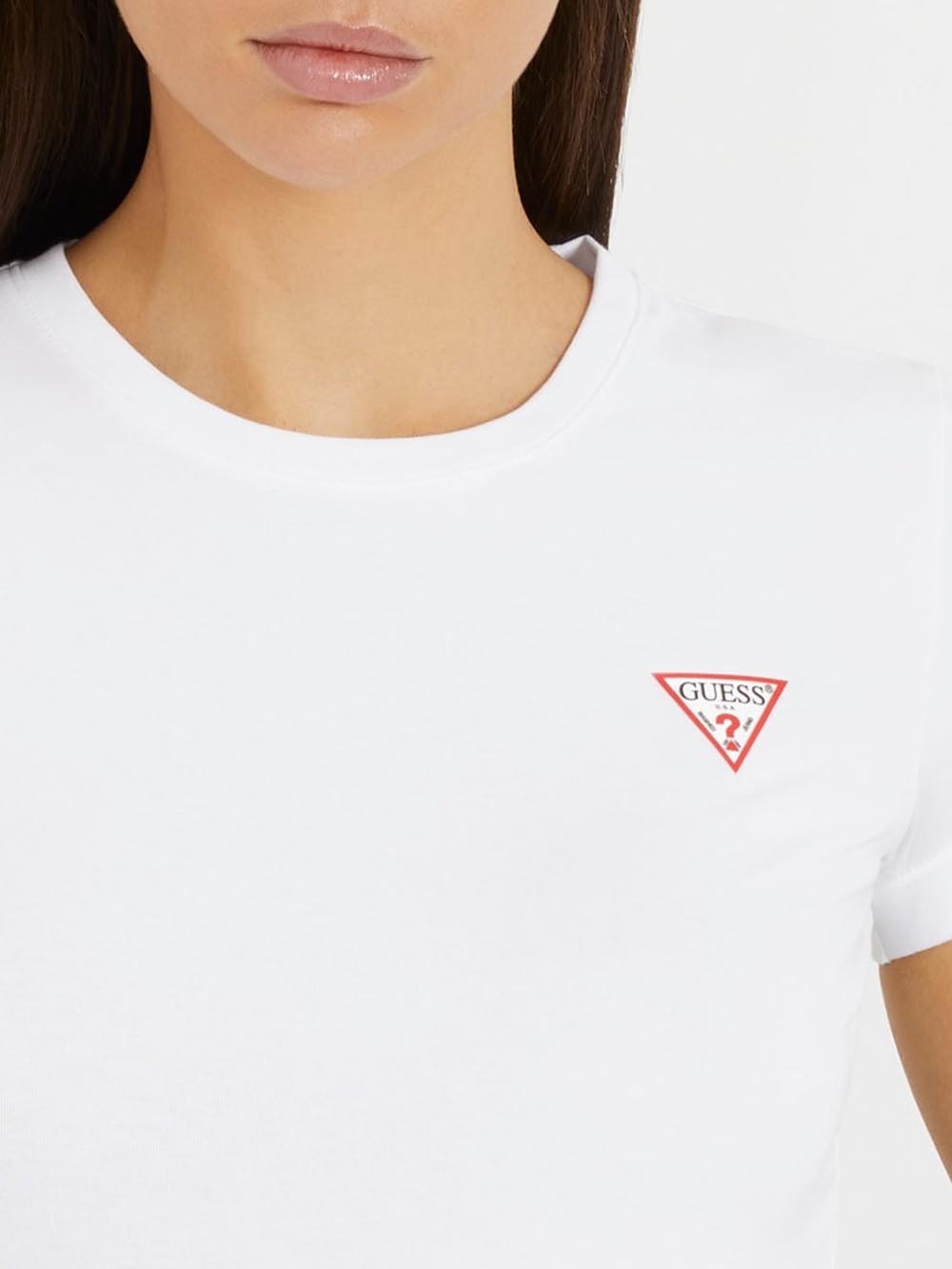 SS CN MINI TRIANGLE Guess T-shirt Donna W2yi44 J1314 Bianco