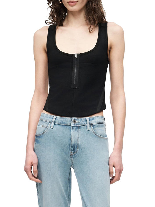 SL FLAVIENNE SCOOP N Guess Top Donna W6gp15 K2941 Nero