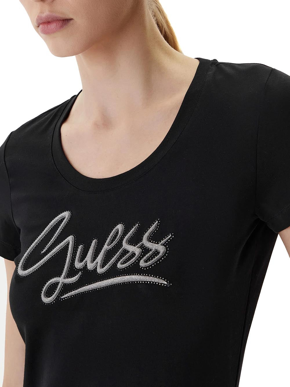 SS CN GUESS SCRIPT T Guess T-shirt Donna W6ri24 J1314 Nero