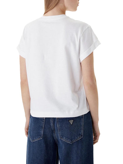 SS CN LA STARS TEE Guess T-shirt Donna W6ri30 I3z14 Bianco