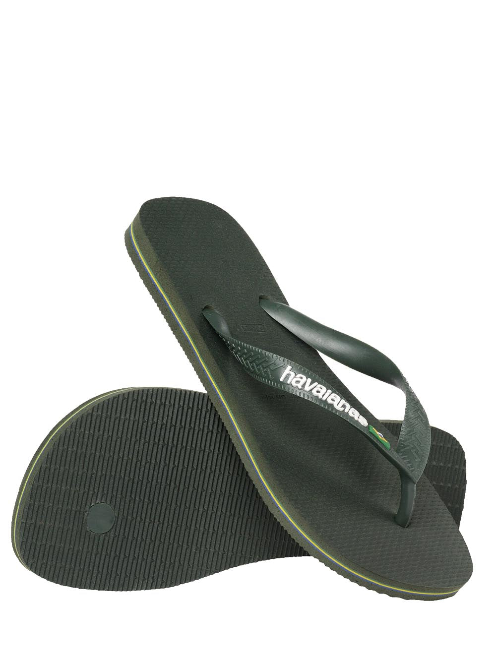 Havaianas Infradito Uomo Brasil Logo 4.110.850 Verde oliva
