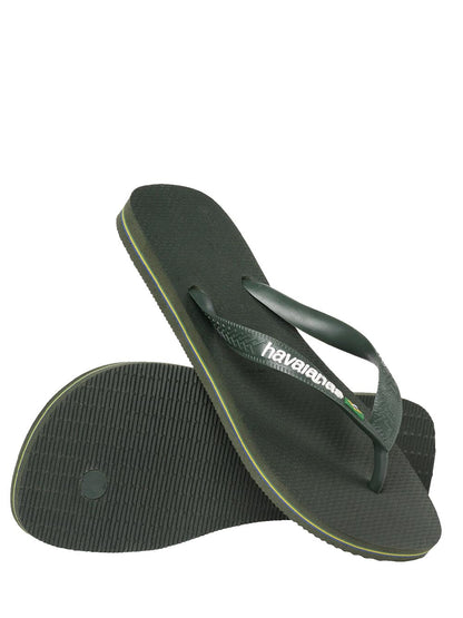 Havaianas Infradito Uomo Brasil Logo 4.110.850 Verde oliva