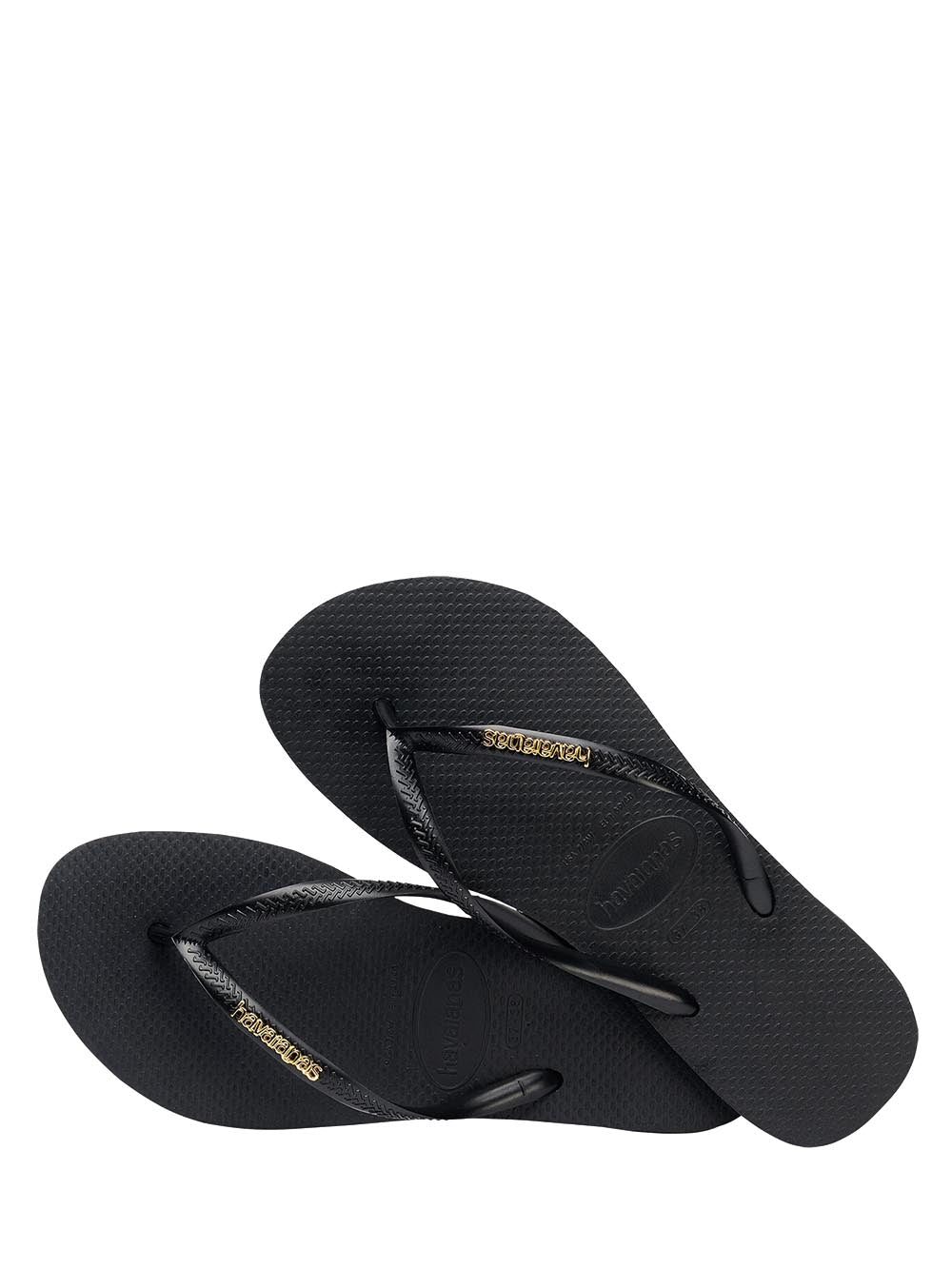 Havaianas Infradito Donna Slim Logo Metallica 4.119.875 Nero