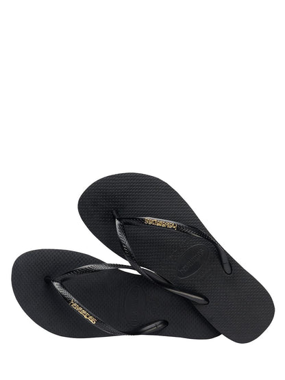 Havaianas Infradito Donna Slim Logo Metallica 4.119.875 Nero