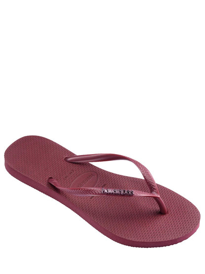 Havaianas Infradito Donna Slim Logo Metallica 4.119.875 Bordeaux