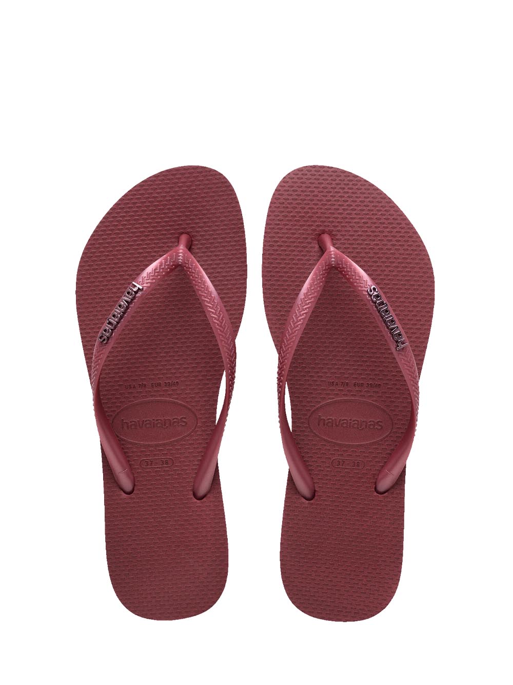 Havaianas Infradito Donna Slim Logo Metallica 4.119.875 Bordeaux