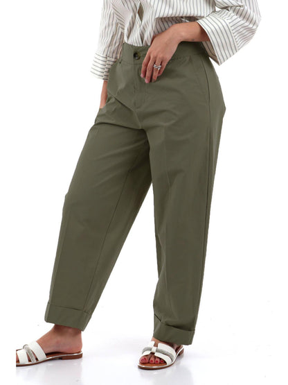 barrel I AM Pantalone Donna 13568 Verde militare