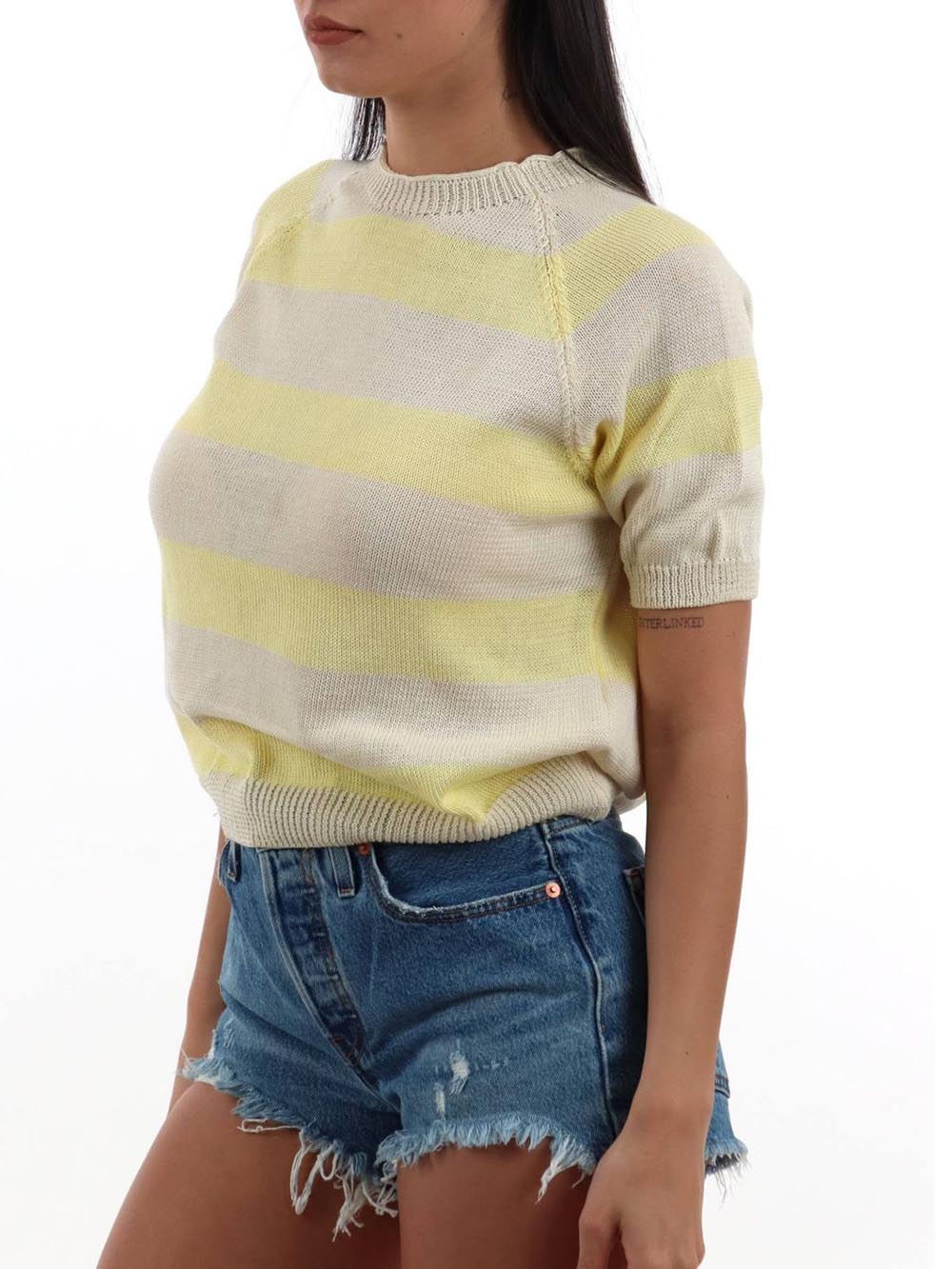 m/c righe I AM Maglia Donna 1810 Giallo beige