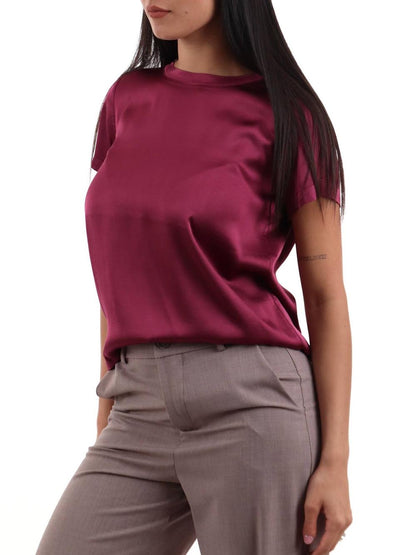 girocollo I AM T-shirt Donna 1951v39 Bordeaux