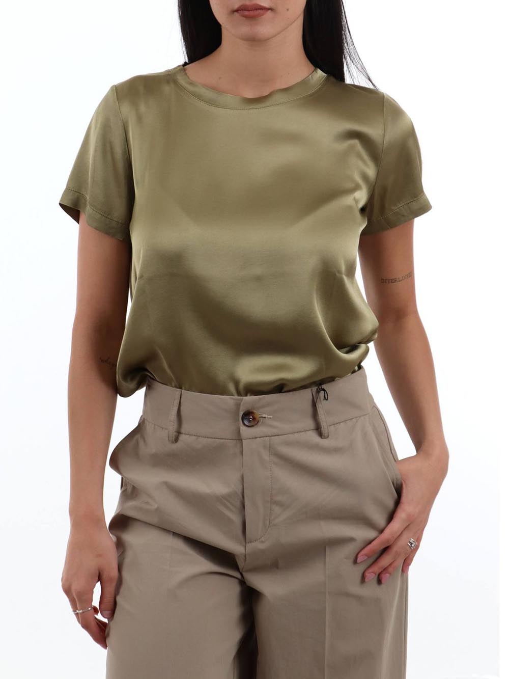 girocollo I AM T-shirt Donna 1951v39 Verde