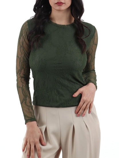 I AM Maglia Donna 24327/ml Verde militare