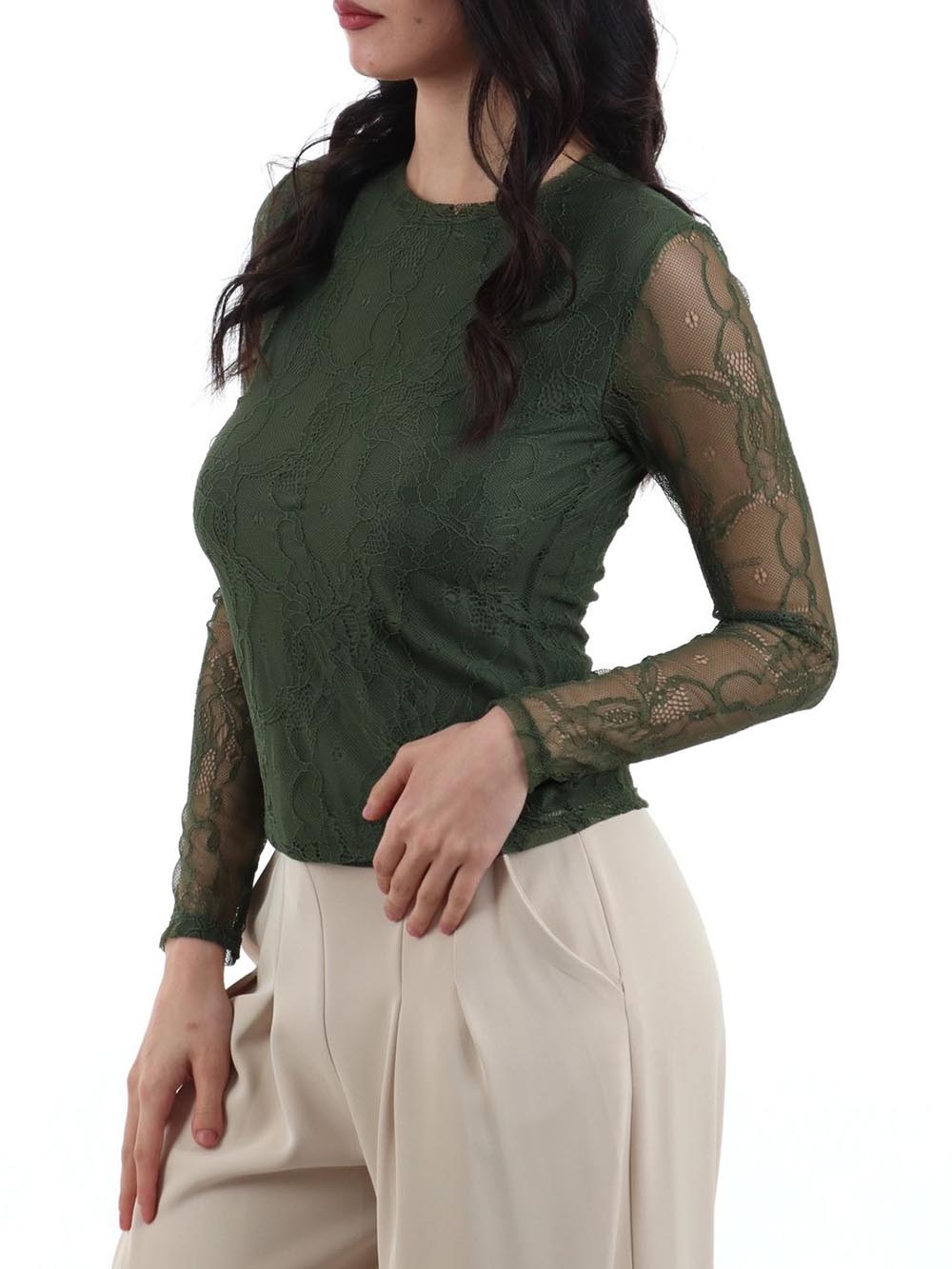 I AM Maglia Donna 24327/ml Verde militare