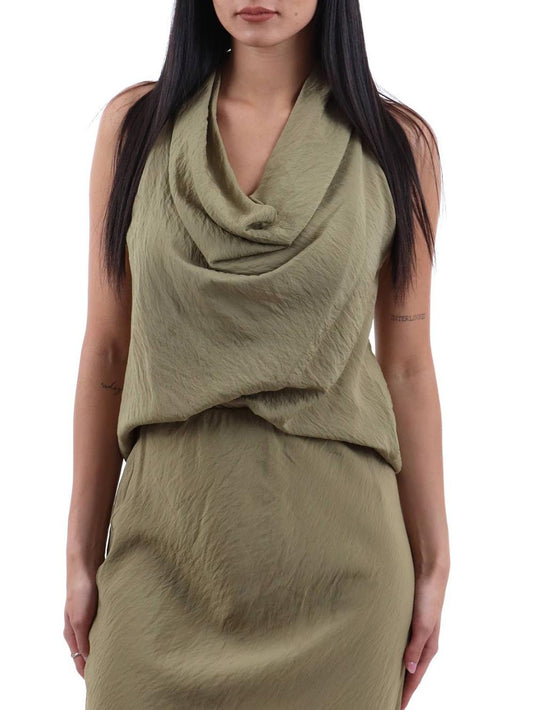 collo cappuccio I AM Top Donna 25422v78 Verde