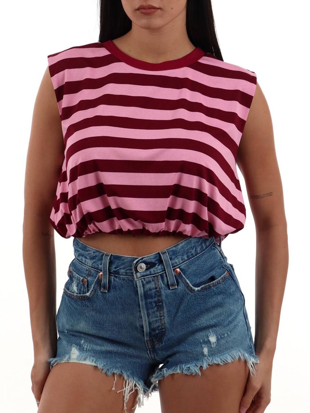 I AM T-shirt Donna 26038 Rosa vino