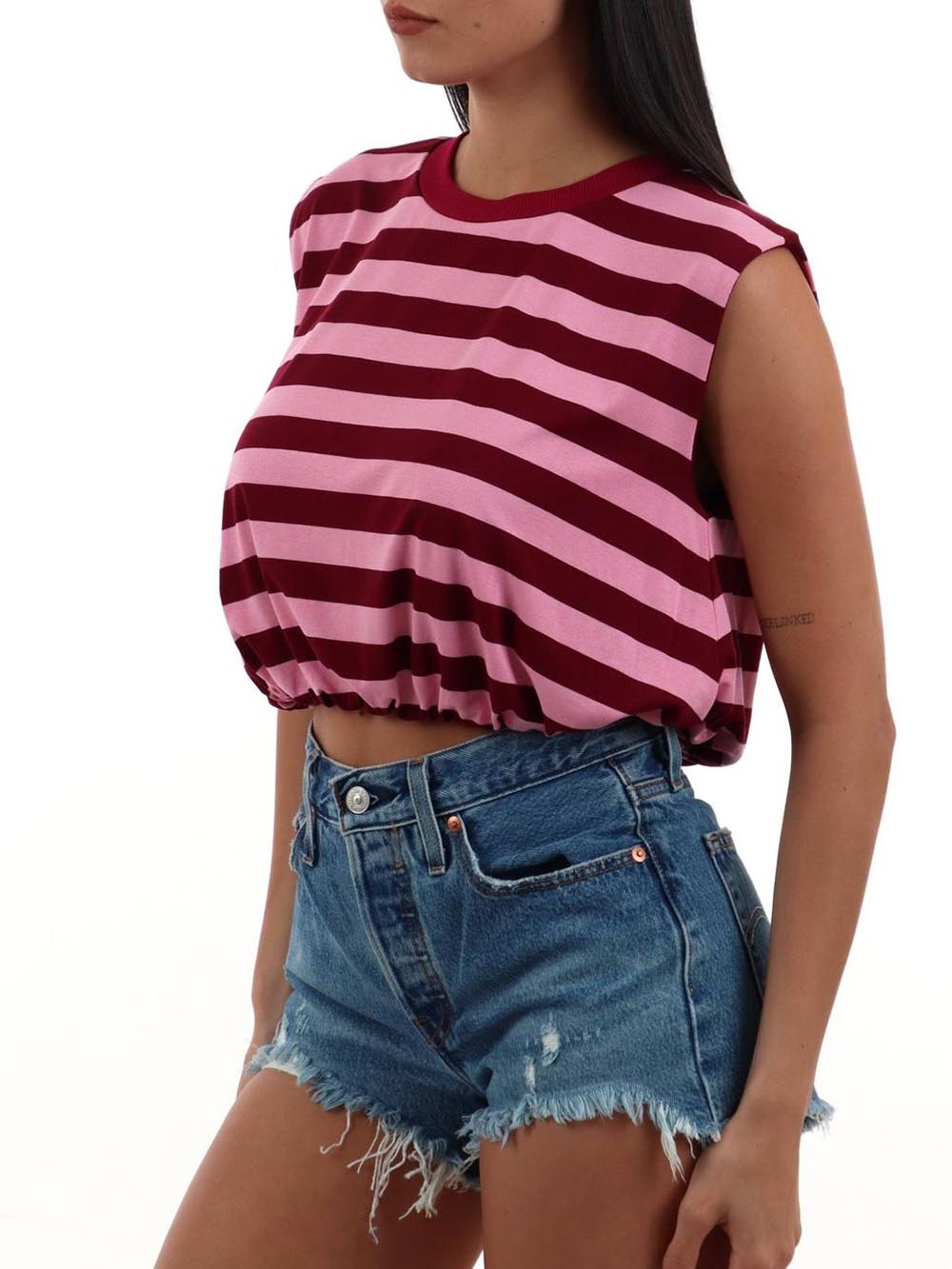 I AM T-shirt Donna 26038 Rosa vino