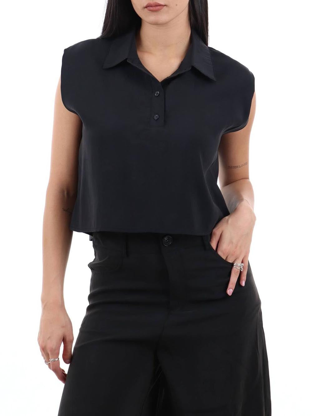 crop I AM Camicia Donna 30902 Nero