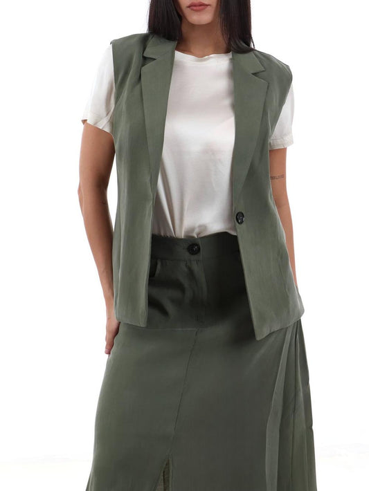 1 bottone I AM Gilet Donna 30912 Militare