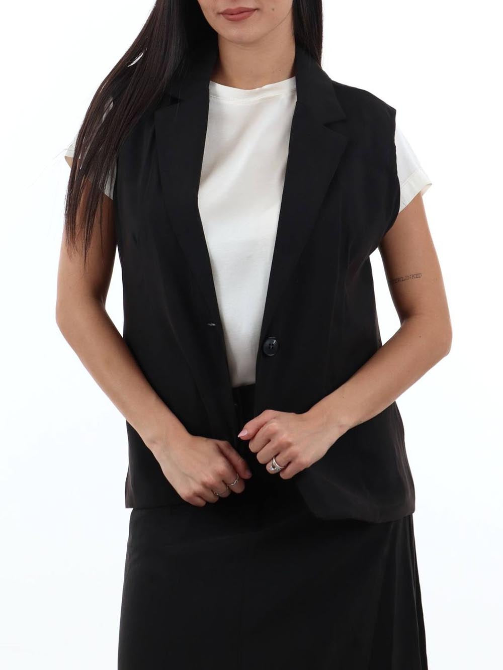 1 bottone I AM Gilet Donna 30912 Nero