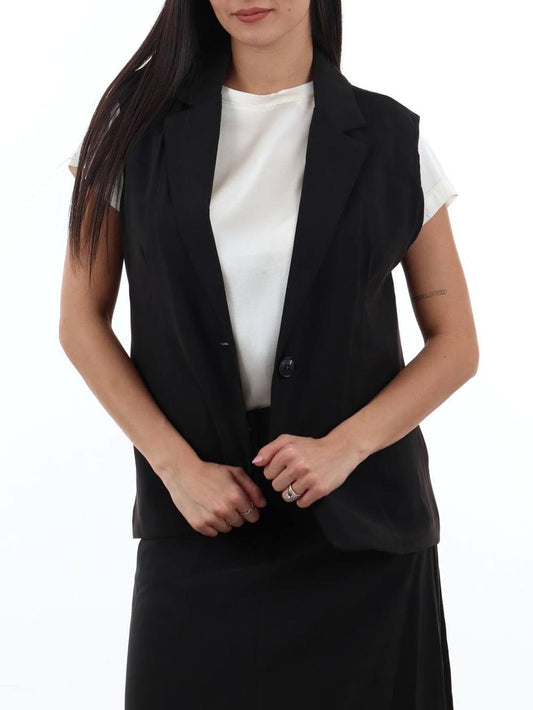 1 bottone I AM Gilet Donna 30912 Nero