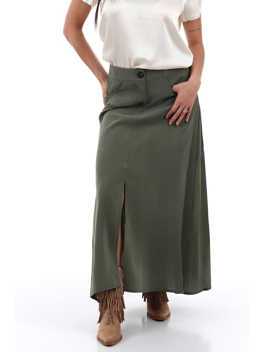 lunga spacco centrale I AM Gonna Donna 30976 Militare