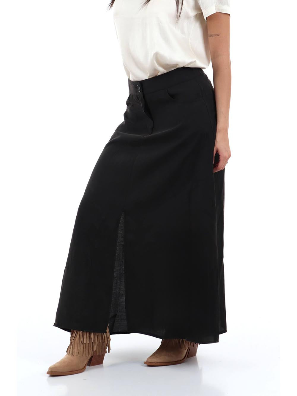 lunga spacco centrale I AM Gonna Donna 30976 Nero