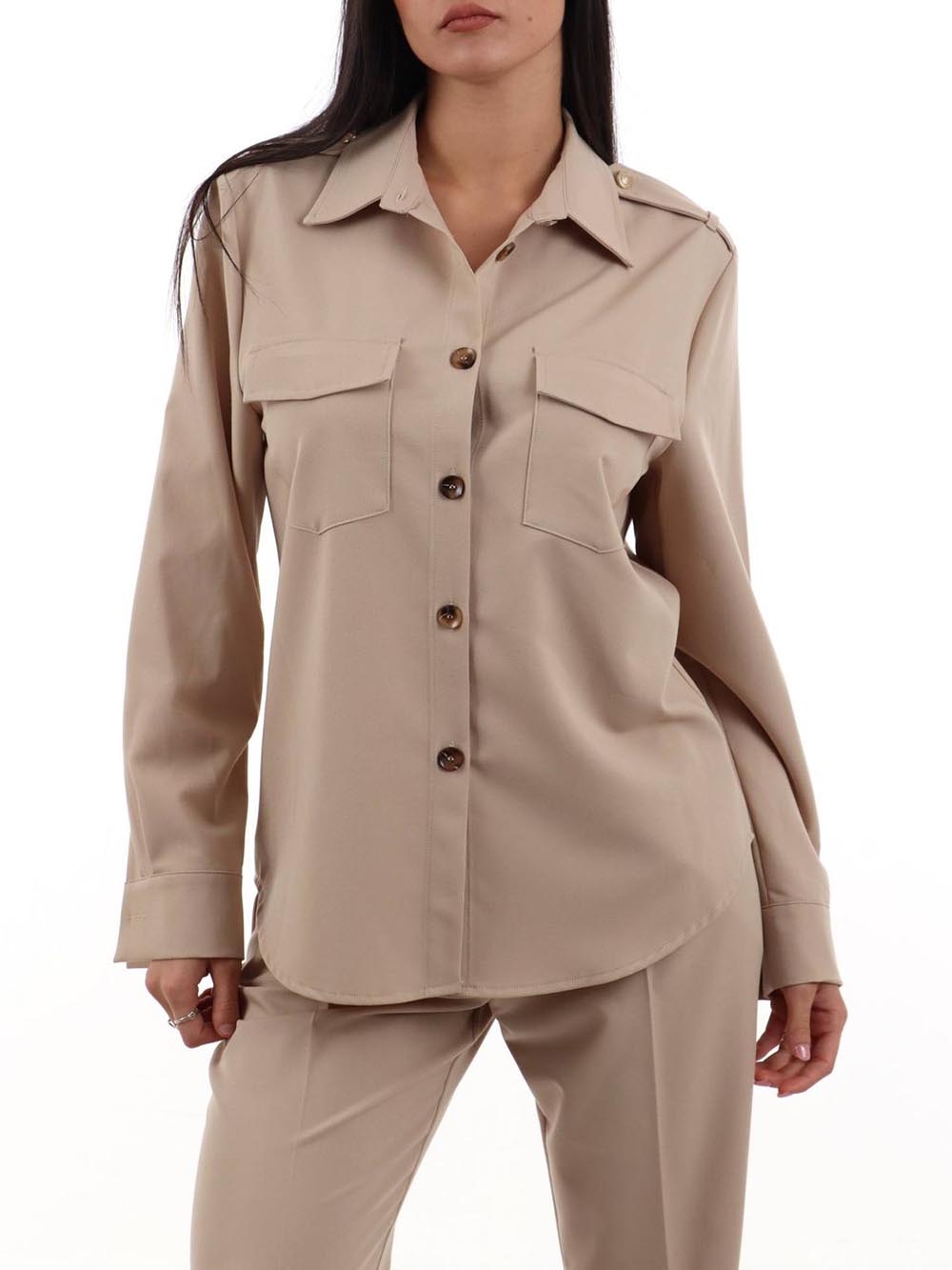 overshirt I AM Camicia Donna 33067 Beige