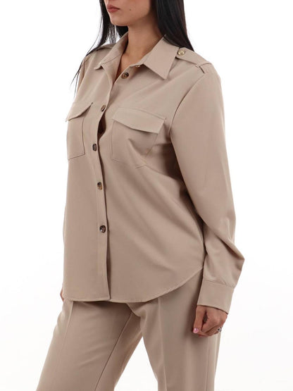 overshirt I AM Camicia Donna 33067 Beige