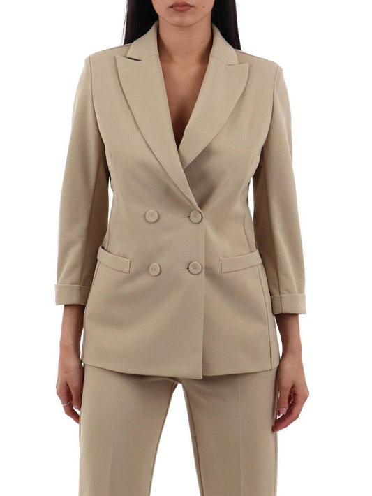 doppio petto m 3/4 I AM Giacca Donna Pe26075 Beige