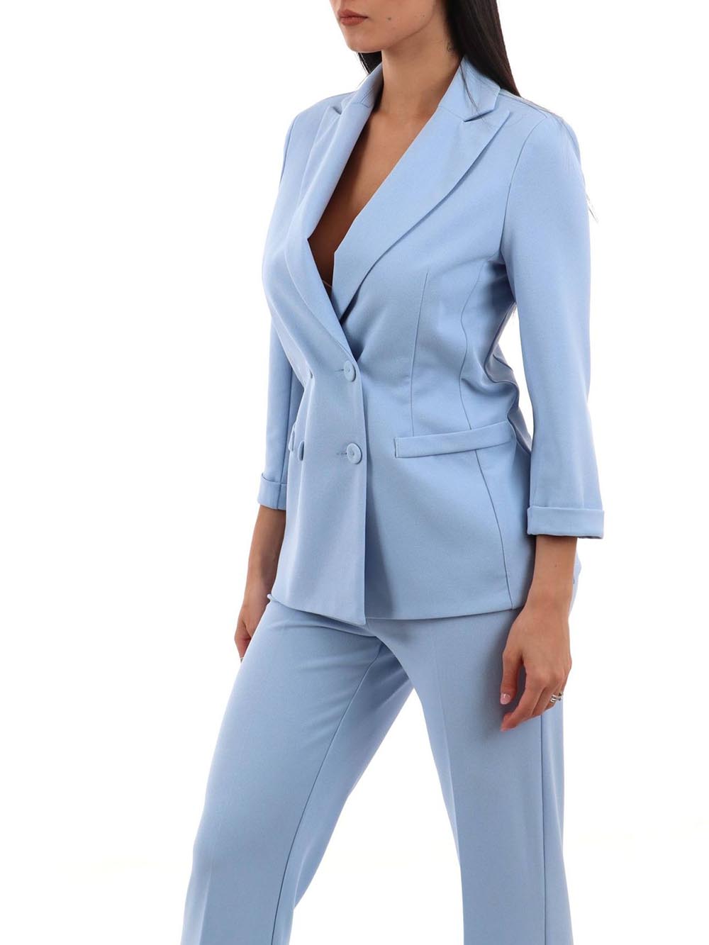 doppio petto m 3/4 I AM Giacca Donna Pe26075 Cielo