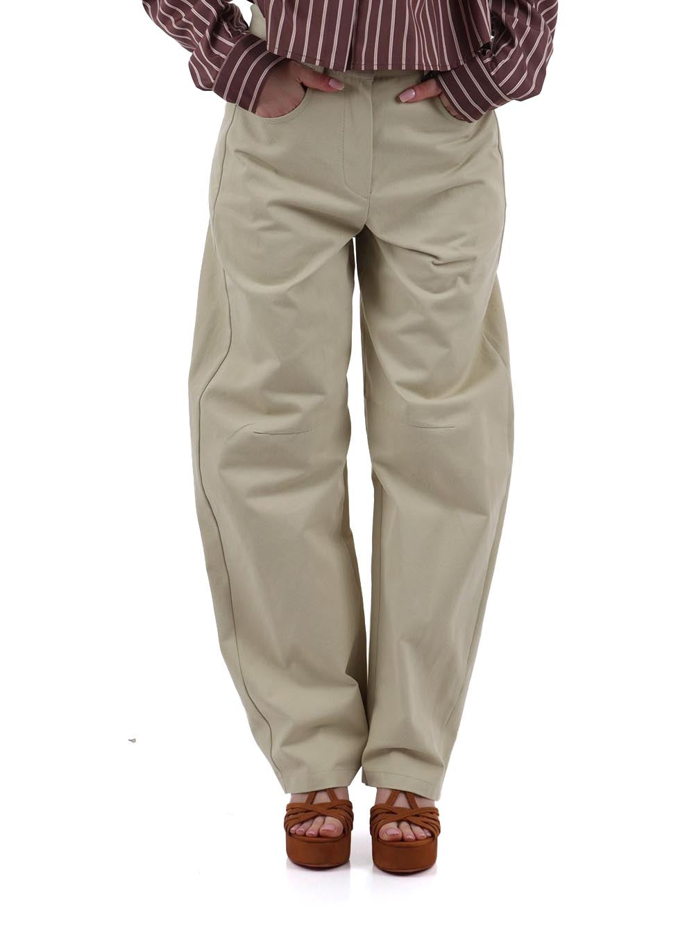 I AM Pantalone Donna Pe26085 Beige