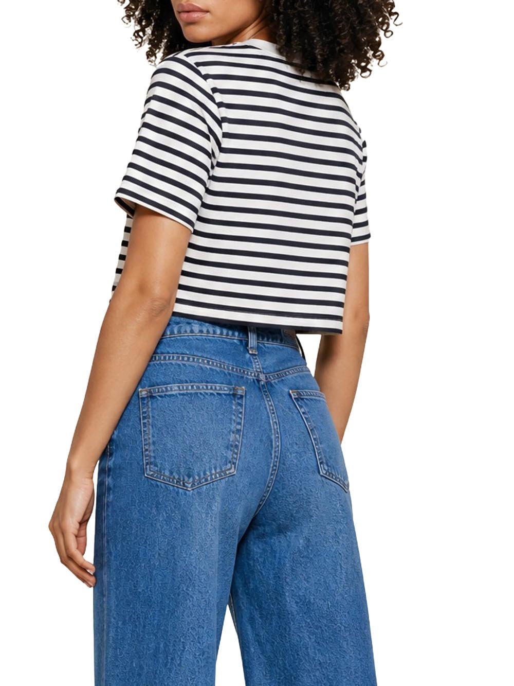 I AM T-shirt Donna Sle6ts241028d Panna blu