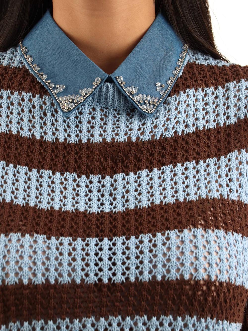 I AM Collo camicia Donna Str26l0cl00034 Denim