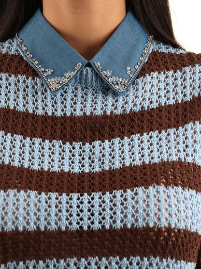 I AM Collo camicia Donna Str26l0cl00034 Denim