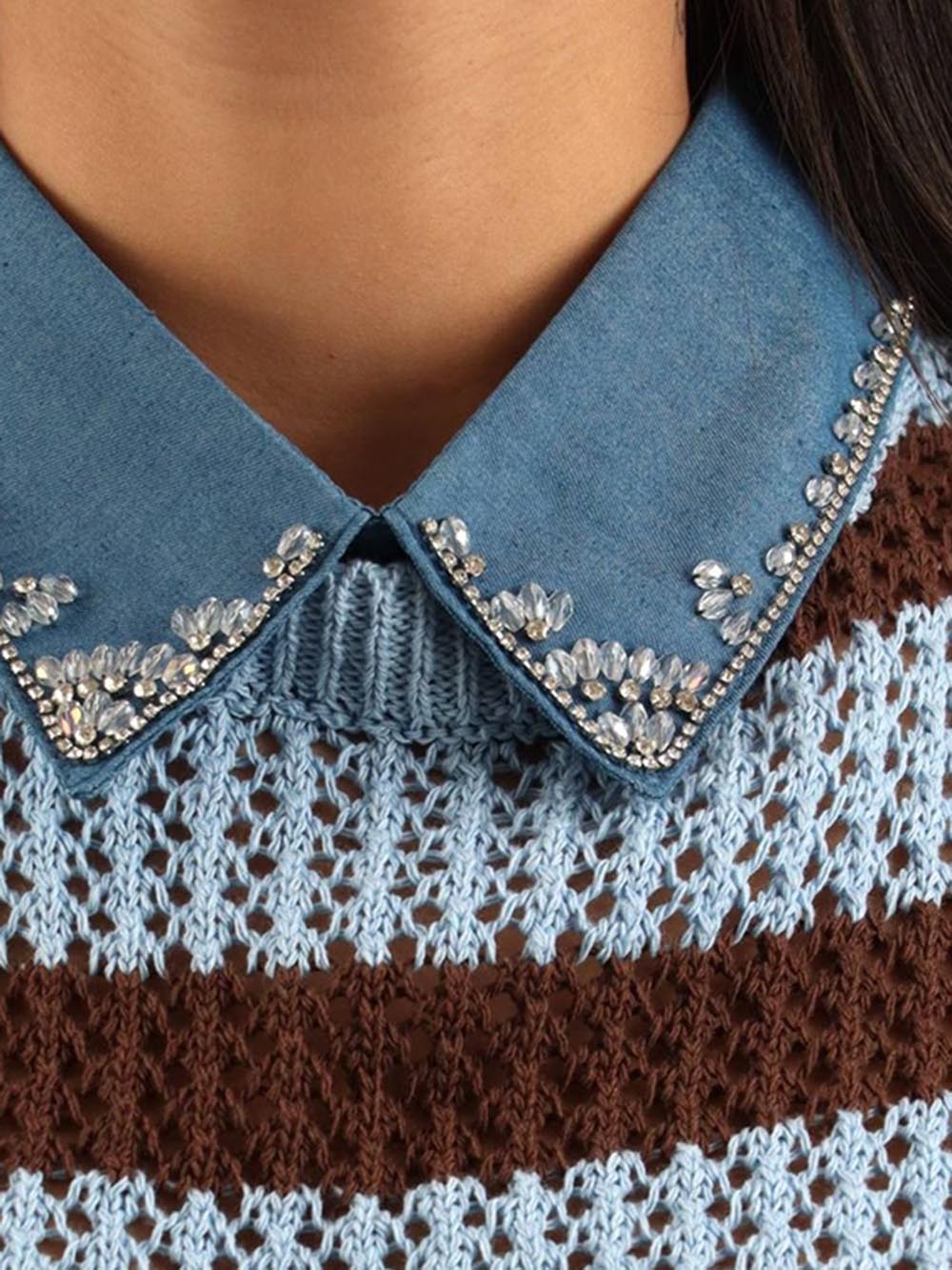 I AM Collo camicia Donna Str26l0cl00034 Denim