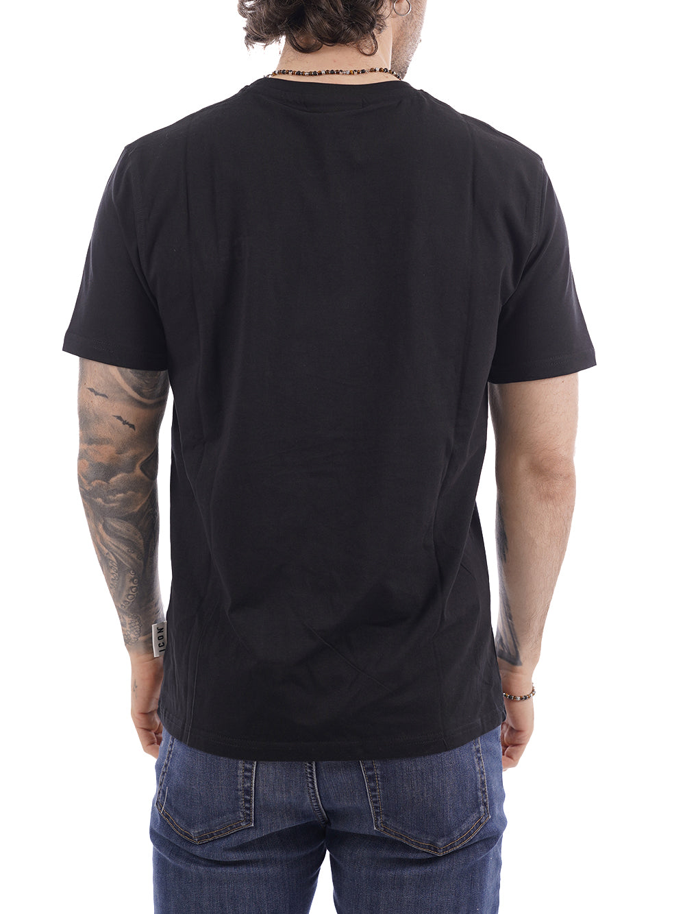 ricamo ICON T-shirt Uomo Iupret001 Nero