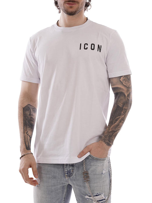 basica logo ICON T-shirt Uomo Iut007 Bianco
