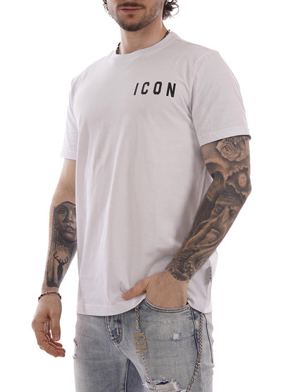 basica logo ICON T-shirt Uomo Iut007 Bianco